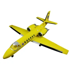 AU Stock Only! Dynam Cessna 550 Turbo Jet V2 Yellow 4S Twin 64mm EDF RC Jet w/ Flaps