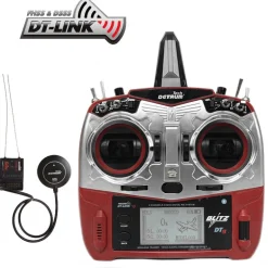 Detrum Blitz-DT9 9CH Smart Programming/Telemetry RC Transmitter Set Red (TX+SR86A-G)