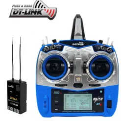 Detrum Blitz-DT9 9CH Smart Programming/Telemetry Transmitter Blue w/ iStone SR86A Stabilizer Receiver