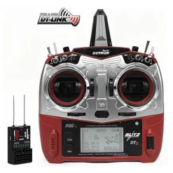 Detrum Blitz-DT9 9CH Smart Programming/Telemetry RC Transmitter Set Red (TX+RXC9M)