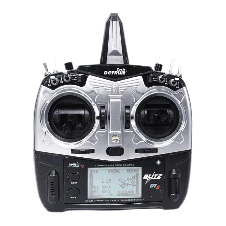 Detrum Blitz-DT9 9CH Smart Programming/Telemetry RC Transmitter Black