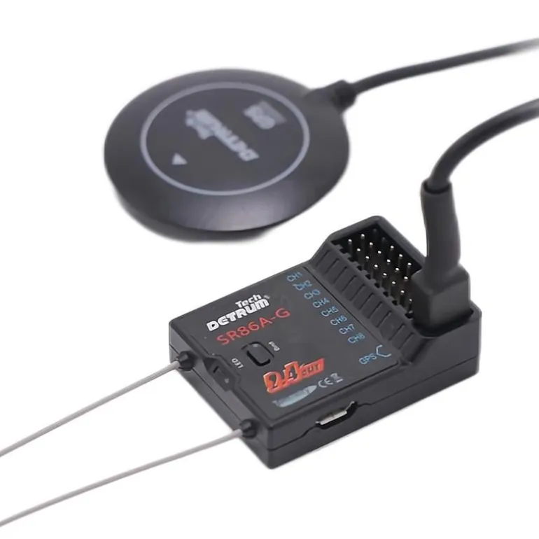 Detrum Blitz-DT9 9CH Smart Programming/Telemetry RC Transmitter Set Black (TX+SR86A-G)