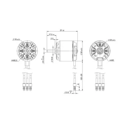 Detrum BM3720A-600KV Brushless Motor