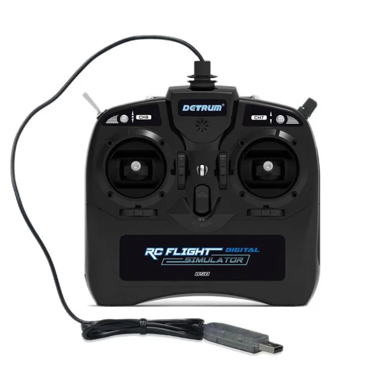 Detrum 8CH USB RC Plane Flight Digital Simulator (w/ Simulator Dongles)
