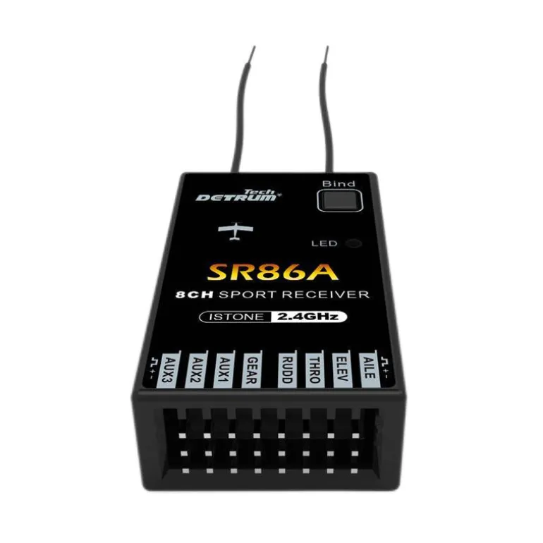 Detrum SR86A 8CH 2.4Ghz Receiver with iStone 6-Axis Gyro Stabilizer w/ ABS System