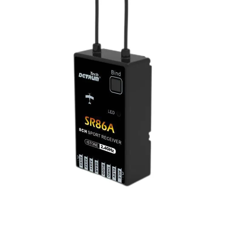 Detrum SR86A 8CH 2.4Ghz Receiver with iStone 6-Axis Gyro Stabilizer w/ ABS System