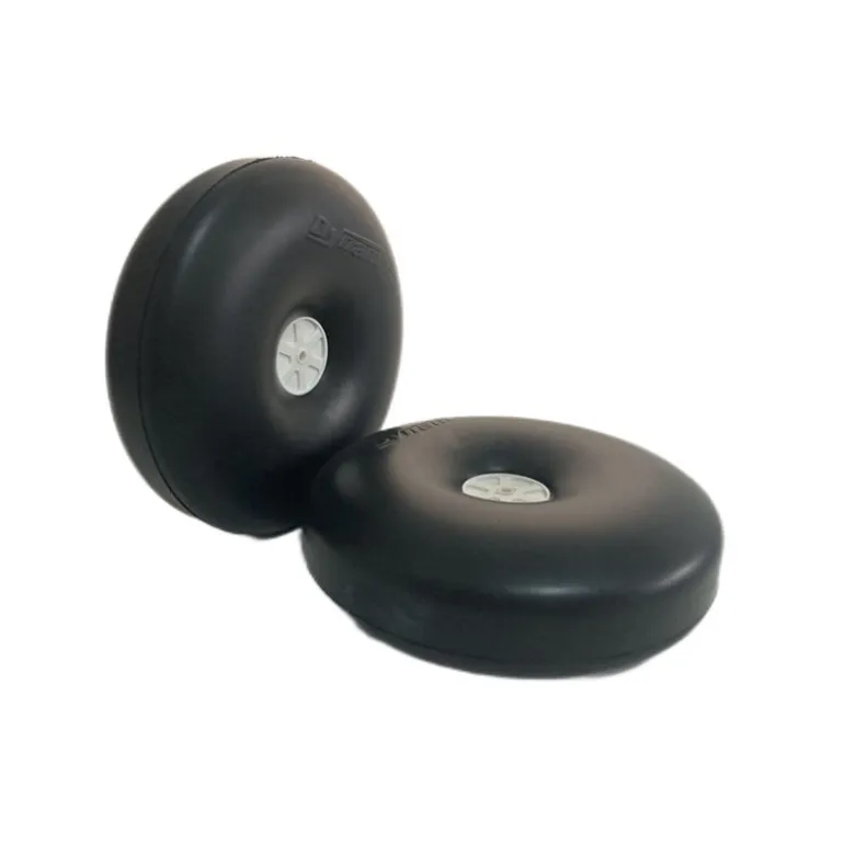 Dynam 5.5" Big Smooth Surface Rubber Foam Wheel for RC Airplane (2pcs - 3.7 mm Hole/axle)