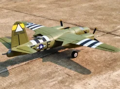 Dynam B-26 Marauder Green 4S Twin-Engine RC Warbird Plane 1.5m Wingspan w/ Flaps