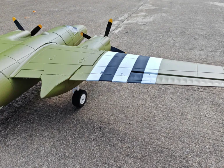 Dynam B-26 Marauder Green 4S Twin-Engine RC Warbird Plane 1.5m Wingspan w/ Flaps