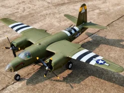 Dynam B-26 Marauder Green 4S Twin-Engine RC Warbird Plane 1.5m Wingspan w/ Flaps
