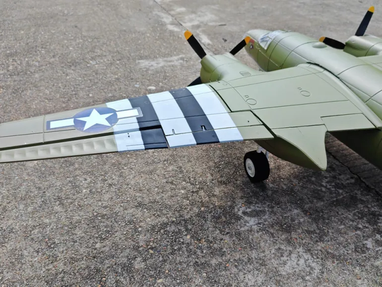 Dynam B-26 Marauder Green 4S Twin-Engine RC Warbird Plane 1.5m Wingspan w/ Flaps