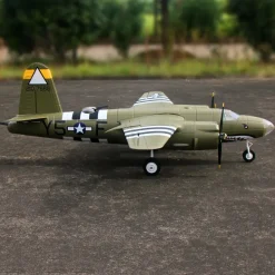 Dynam B-26 Marauder Green 4S Twin-Engine RC Warbird Plane 1.5m Wingspan w/ Flaps