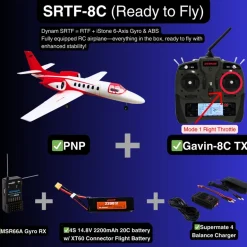 Dynam Cessna 550 Turbo Jet V2 Red 4S Twin 64mm EDF RC Jet w/ Flaps