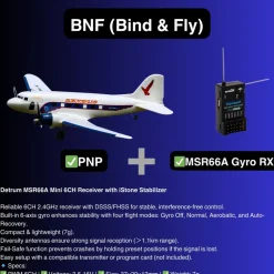 Dynam DC-3 Skybus White RC Warbird Plane 1500mm 59