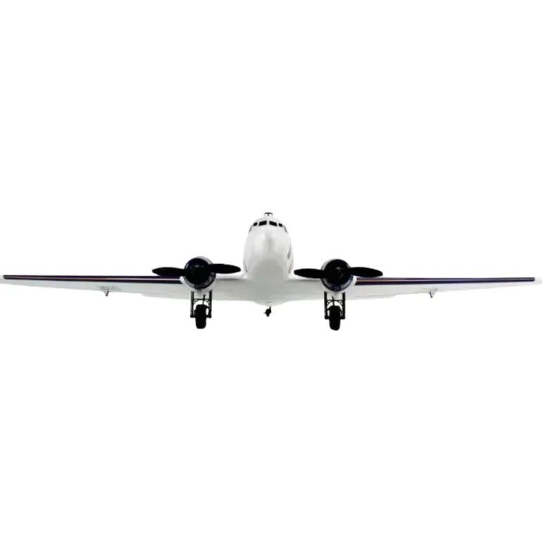 Dynam DC-3 Skybus White RC Warbird Plane 1500mm 59" Wingspan