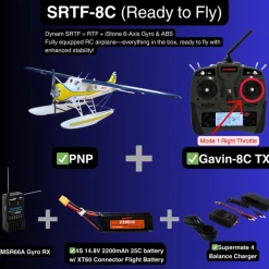 Dynam DHC-2 Beaver V2 Blue 4S Sea/Land RC Float Plane 1.5m w/ Flaps Plus Floats & Rubber Wheel