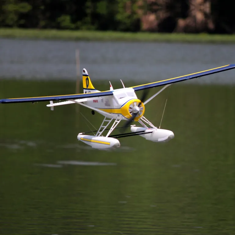 Dynam DHC-2 Beaver V2 Blue 4S Sea/Land RC Float Plane 1.5m w/ Flaps Plus Floats & Rubber Wheel
