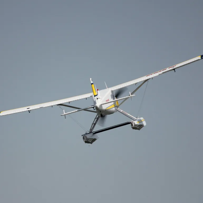 Dynam DHC-2 Beaver V2 Blue 4S Sea/Land RC Float Plane 1.5m w/ Flaps Plus Floats & Rubber Wheel