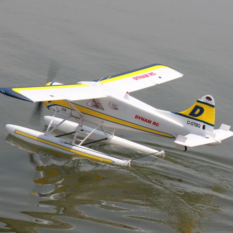 Dynam DHC-2 Beaver V2 Blue 4S Sea/Land RC Float Plane 1.5m w/ Flaps Plus Floats & Rubber Wheel