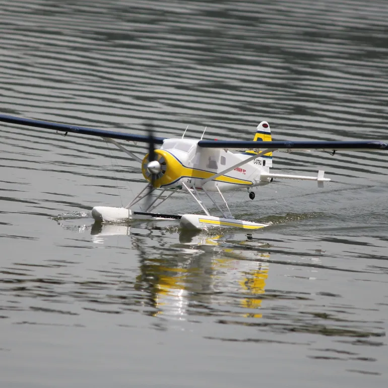 Dynam DHC-2 Beaver V2 Blue 4S Sea/Land RC Float Plane 1.5m w/ Flaps Plus Floats & Rubber Wheel