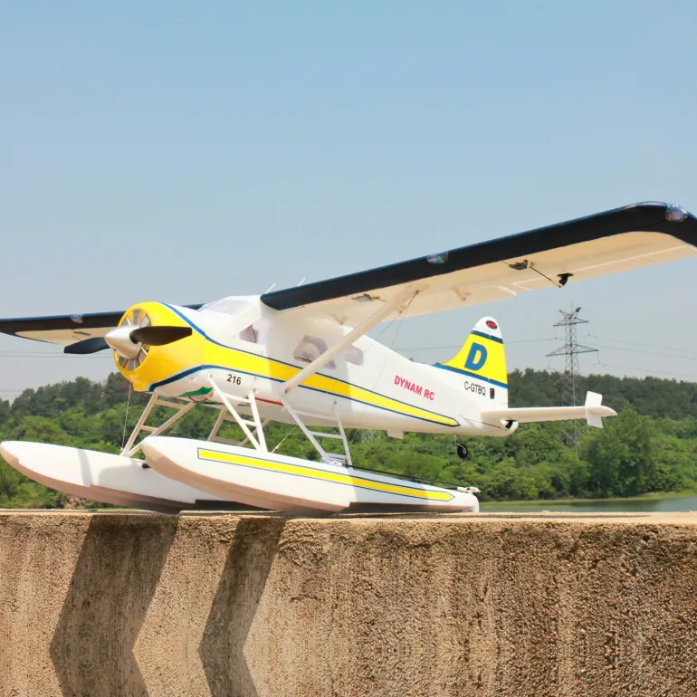 Dynam DHC-2 Beaver V2 Blue 4S Sea/Land RC Float Plane 1.5m w/ Flaps Plus Floats & Rubber Wheel