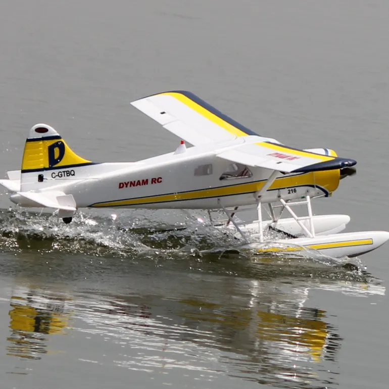 Dynam DHC-2 Beaver V2 Blue 4S Sea/Land RC Float Plane 1.5m w/ Flaps Plus Floats & Rubber Wheel