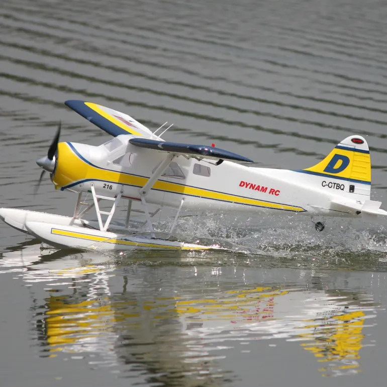 Dynam DHC-2 Beaver V2 Blue 4S Sea/Land RC Float Plane 1.5m w/ Flaps Plus Floats & Rubber Wheel