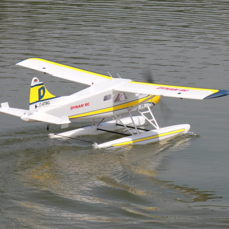Dynam DHC-2 Beaver V2 Blue 4S Sea/Land RC Float Plane 1.5m w/ Flaps Plus Floats & Rubber Wheel
