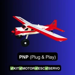 Dynam DHC-2 Beaver V2 Red 4S Sea/Land RC Float Plane 1.5m w/ Flaps Plus Floats & Rubber Wheel