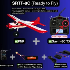 Dynam DHC-2 Beaver V2 Red 4S Sea/Land RC Float Plane 1.5m w/ Flaps Plus Floats & Rubber Wheel