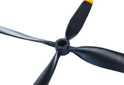 Dynam DYP-1028 13x6x4 4-Blade Plane Nylon Propeller Standard Rotation w/ Yellow Tips