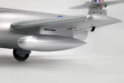 Dynam Gloster Meteor F8 V2 Silver 6S 12-Blade Twin Inrunner 70mm EDF RC Jet w/ Flaps