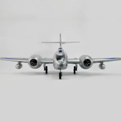 Dynam Gloster Meteor F8 V2 Silver 6S 12-Blade Twin Inrunner 70mm EDF RC Jet w/ Flaps