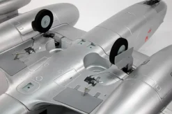 Dynam Gloster Meteor F8 V2 Silver 6S 12-Blade Twin Inrunner 70mm EDF RC Jet w/ Flaps