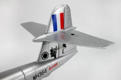 Dynam Gloster Meteor F8 V2 Silver 6S 12-Blade Twin Inrunner 70mm EDF RC Jet w/ Flaps