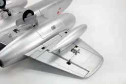 Dynam Gloster Meteor F8 V2 Silver 6S 12-Blade Twin Inrunner 70mm EDF RC Jet w/ Flaps