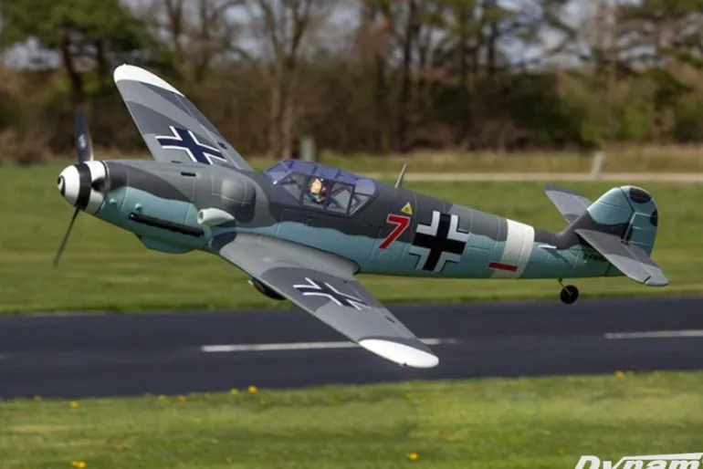 Dynam Messerschmitt BF-109 V2 4S RC Warbird Plane 1300mm w/ Flaps