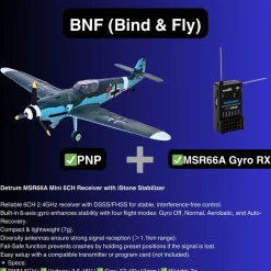 Dynam Messerschmitt BF-109 V2 4S RC Warbird Plane 1300mm w/ Flaps