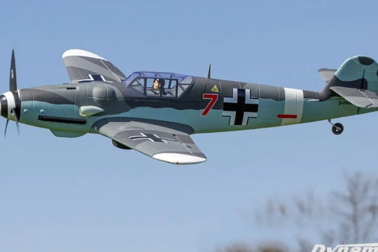 Dynam Messerschmitt BF-109 V2 4S RC Warbird Plane 1300mm w/ Flaps