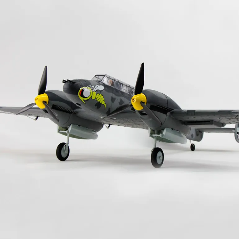 Dynam Messerschmitt BF-110 V3 4S Twin-Engine RC Warbird Plane 1500mm w/ Flaps