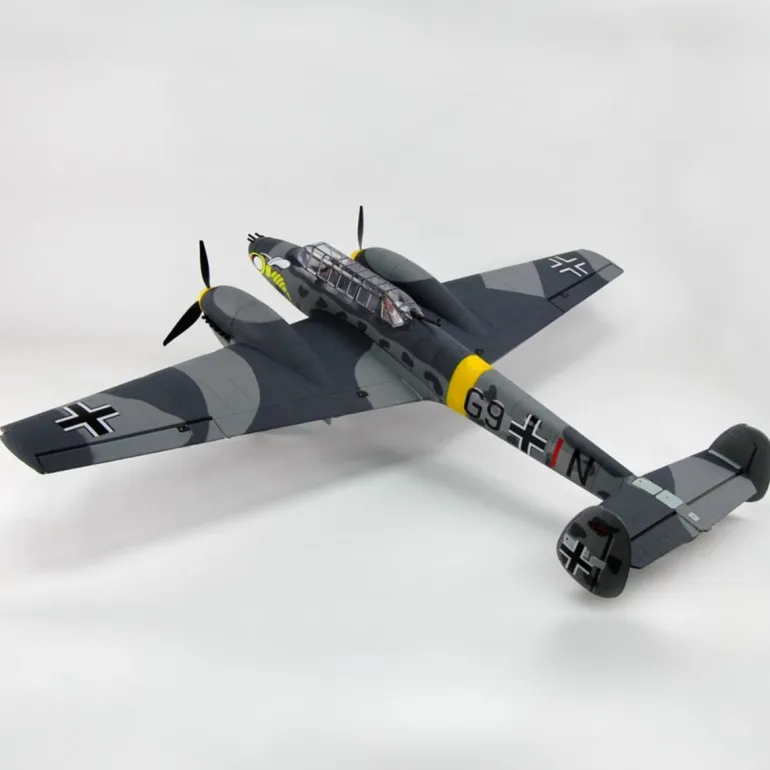 Dynam Messerschmitt BF-110 V3 4S Twin-Engine RC Warbird Plane 1500mm w/ Flaps