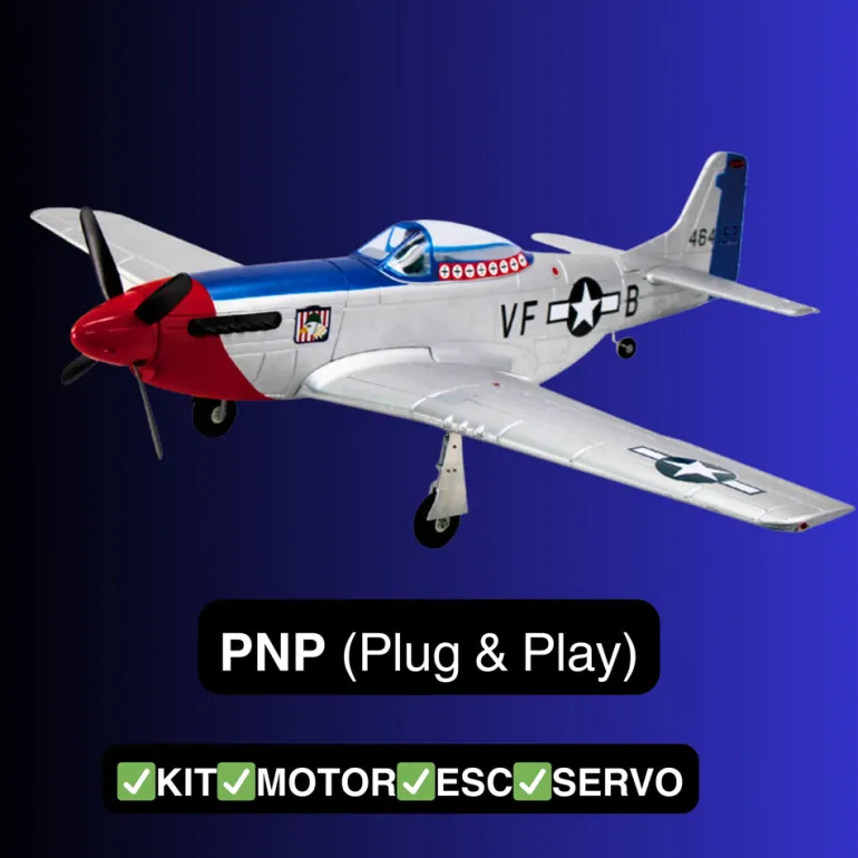Dynam Mini P-51D Mustang V2 RC Warbird Plane 762mm 30" Wingspan