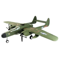 Dynam P-61 Black Widow Green 4S Twin Engine RC Warbird Plane 1500mm w/ Flaps
