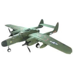 Dynam P-61 Black Widow Green 4S Twin Engine RC Warbird Plane 1500mm w/ Flaps