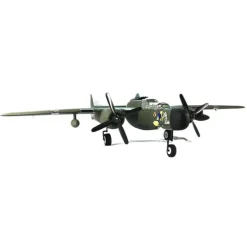 Dynam P-61 Black Widow Green 4S Twin Engine RC Warbird Plane 1500mm w/ Flaps