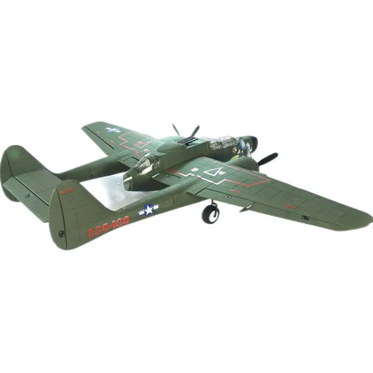 Dynam P-61 Black Widow Green 4S Twin Engine RC Warbird Plane 1500mm w/ Flaps
