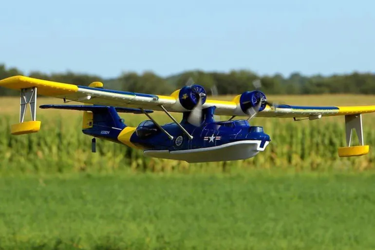 Dynam PBY Catalina V2 Blue Twin Engine RC Seaplane 1500mm 59" Wingspan