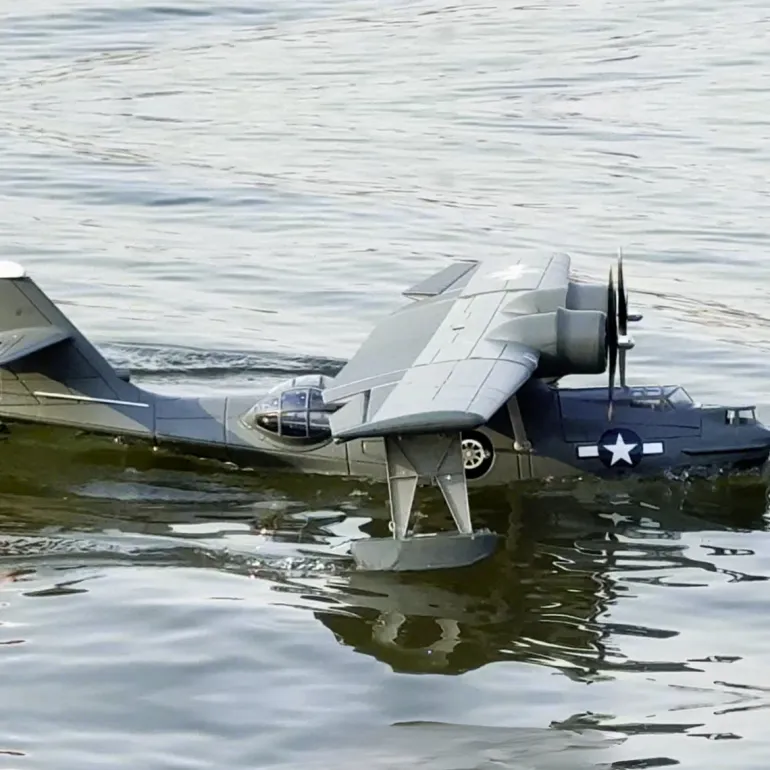 Dynam PBY Catalina V2 Grey Twin Engine RC Seaplane 1500mm 59" Wingspan