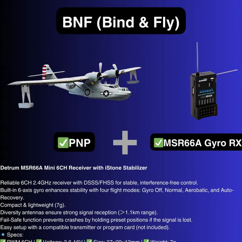 Dynam PBY Catalina V2 Grey Twin Engine RC Seaplane 1500mm 59" Wingspan