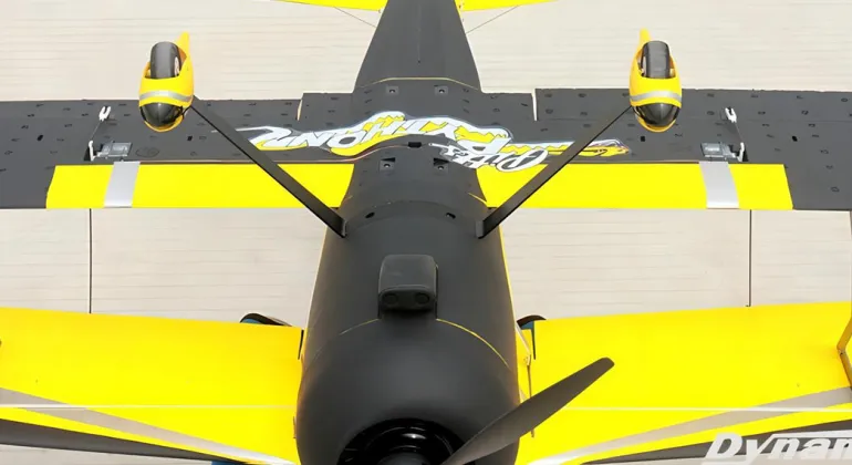Dynam Pitts Python Model 12 Yellow 4S RC Aerobatic 3D Sport Biplane